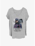 Marvel The Falcon and the Winter Soldier Walker Hero Girls T-Shirt Plus Size, HEATHER GR, hi-res