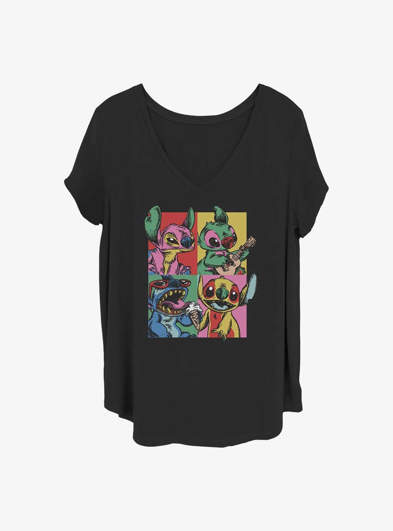 Disney Lilo & Stitch Grunge Stitch Girls T-Shirt Plus Size, BLACK, hi-res