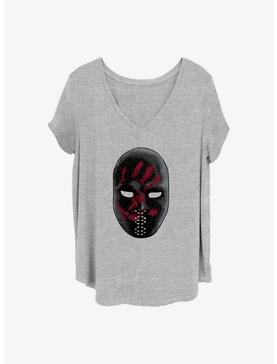 Marvel The Falcon and the Winter Soldier Large Mask Girls T-Shirt Plus Size, HEATHER GR, hi-res