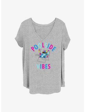 Disney Lilo & Stitch Poolside Vibes Girls T-Shirt Plus Size, HEATHER GR, hi-res