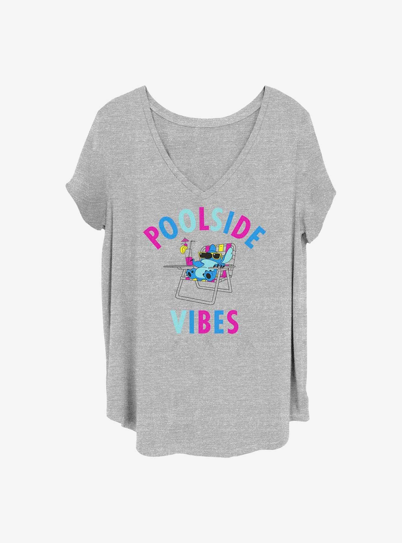 Disney Lilo & Stitch Poolside Vibes Girls T-Shirt Plus Size, HEATHER GR, hi-res