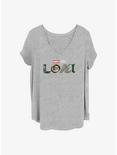Marvel Loki Logo Girls T-Shirt Plus Size, HEATHER GR, hi-res