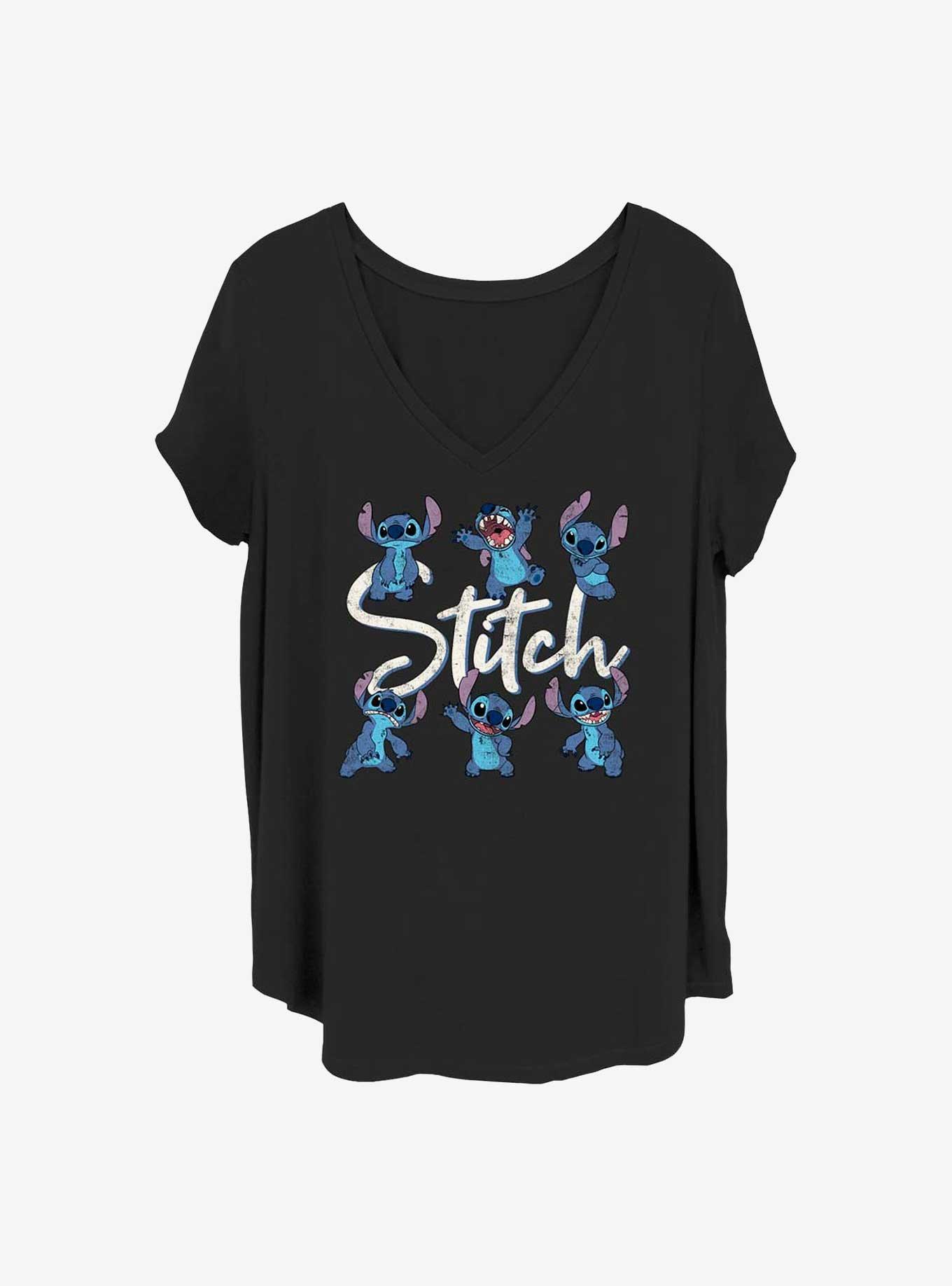 Disney Lilo & Stitch Posing Stitch Girls T-Shirt Plus Size, BLACK, hi-res