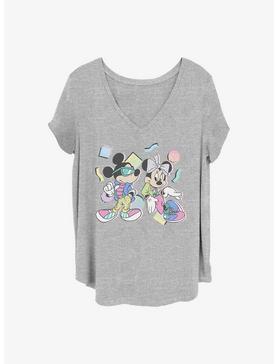 Disney Mickey Mouse 80S Minnie Mickey Girls T-Shirt Plus Size, HEATHER GR, hi-res