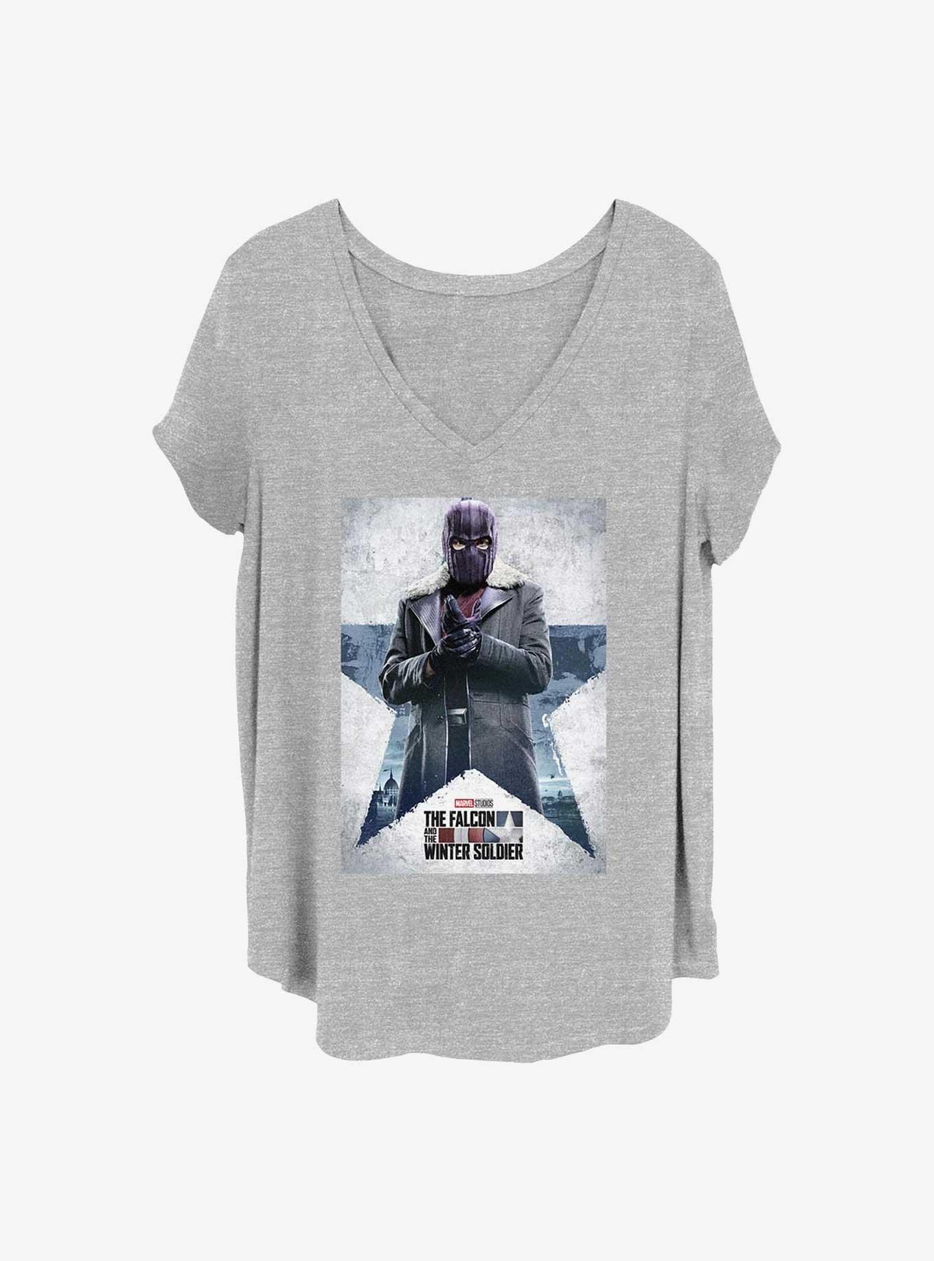 Marvel The Falcon and the Winter Soldier Zemo Poster Girls T-Shirt Plus Size, HEATHER GR, hi-res