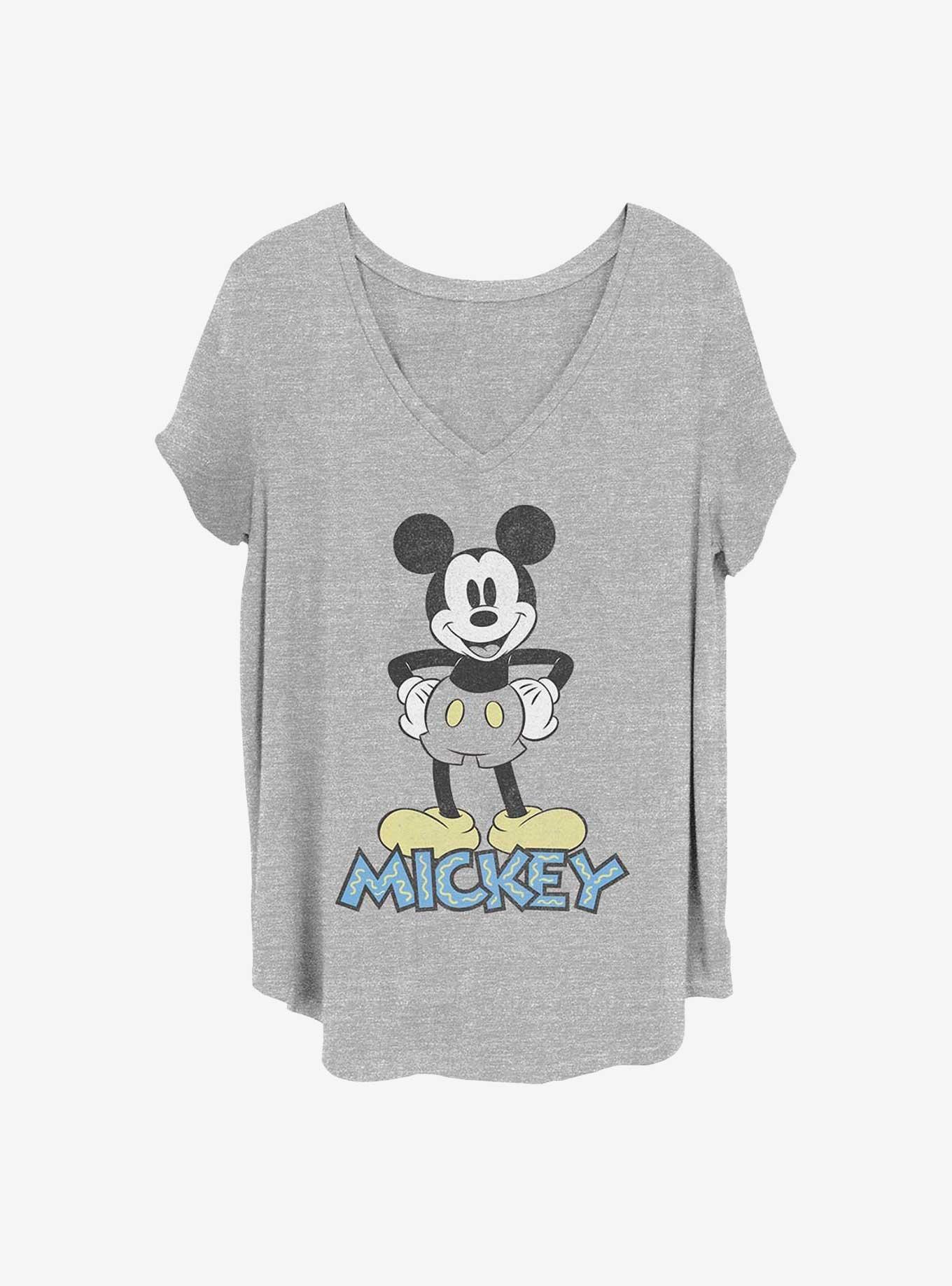 Disney Mickey Mouse 90S Mickey Girls T-Shirt Plus Size, HEATHER GR, hi-res