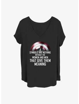 Marvel The Falcon and the Winter Soldier Shield Practice Girls T-Shirt Plus Size, , hi-res