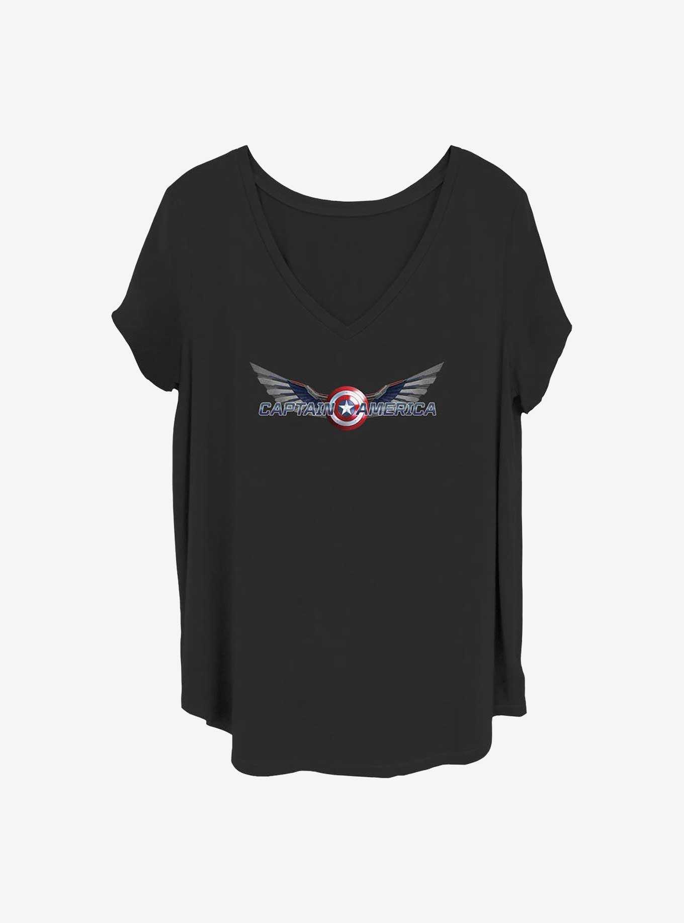 Marvel The Falcon and the Winter Soldier Shiny Shield Girls T-Shirt Plus Size, , hi-res