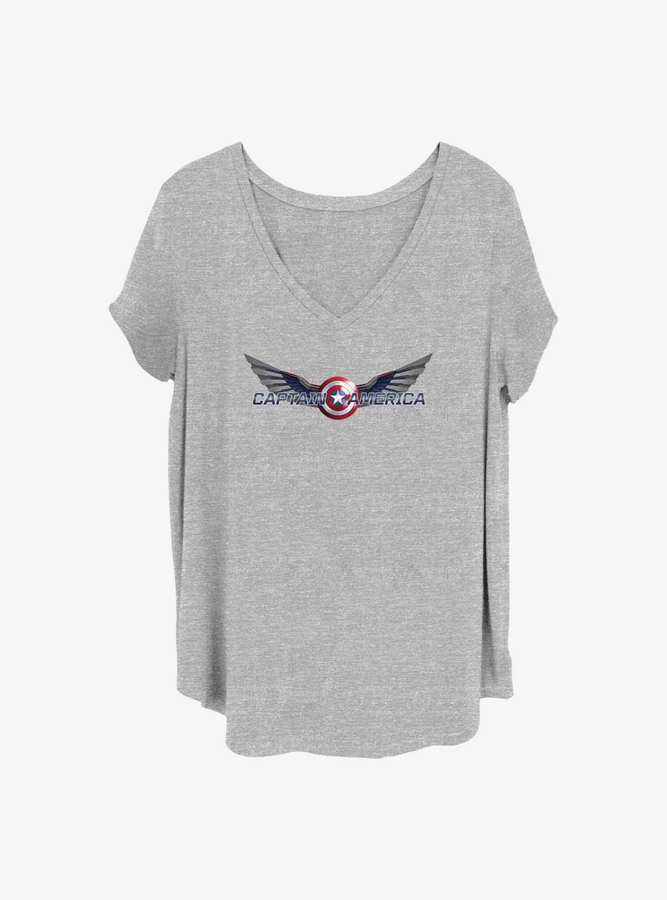 Marvel The Falcon and the Winter Soldier Shiny Shield Girls T-Shirt Plus Size, , hi-res