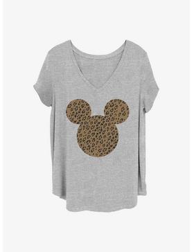 Disney Mickey Mouse Cheetah Mouse Girls T-Shirt Plus Size, HEATHER GR, hi-res