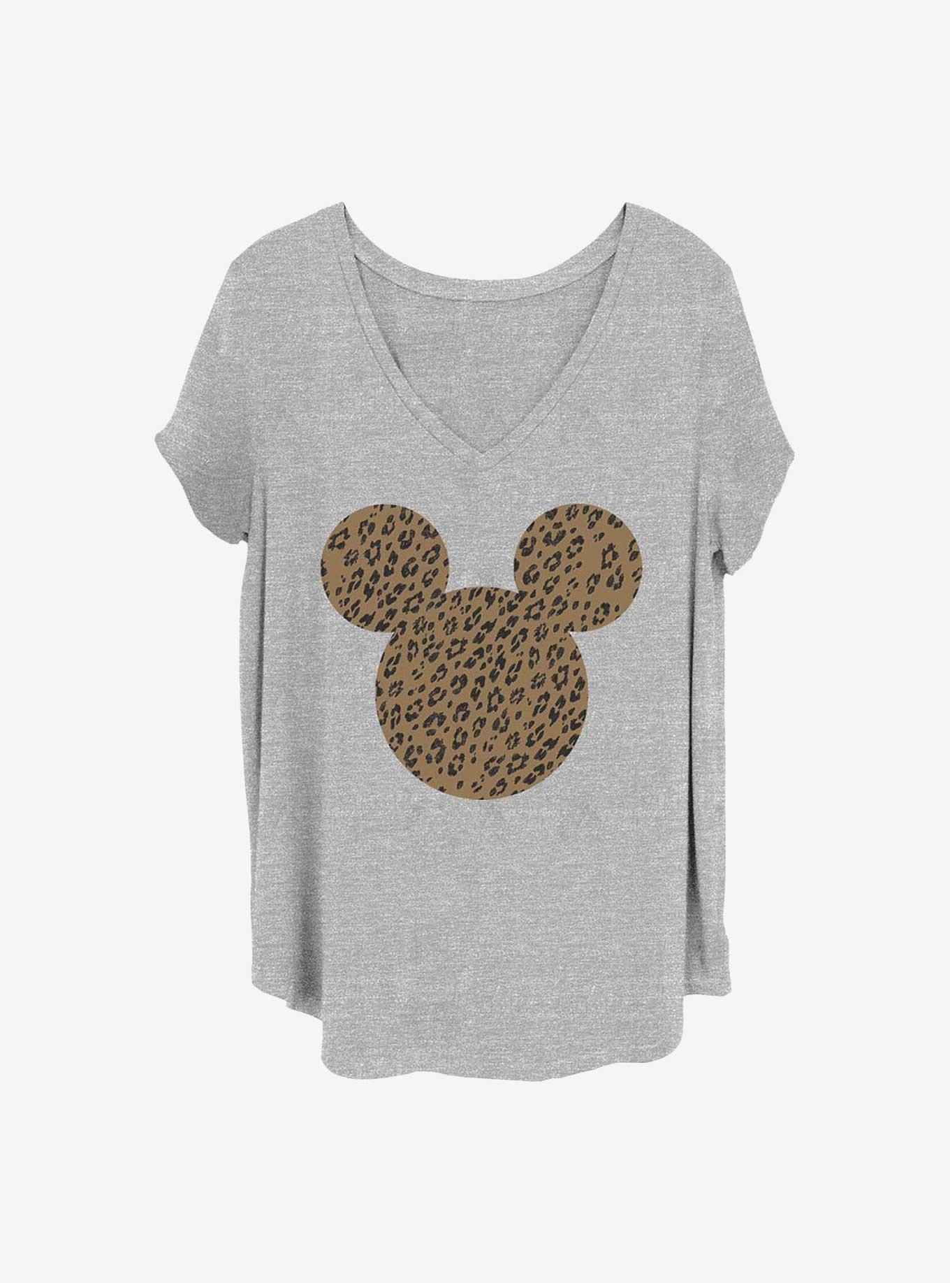 Disney Mickey Mouse Cheetah Mouse Girls T-Shirt Plus Size, HEATHER GR, hi-res