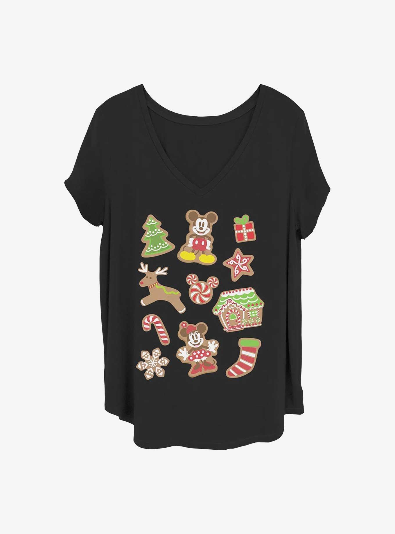 Disney Mickey Mouse Christmas Cookies Girls T-Shirt Plus Size