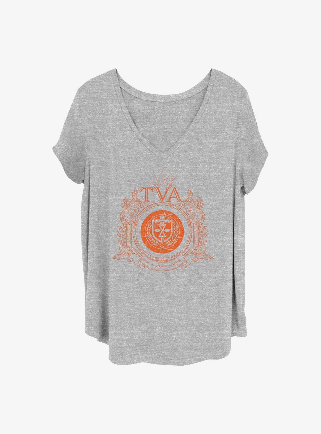 Marvel Loki TVA Badge Girls T-Shirt Plus Size, HEATHER GR, hi-res