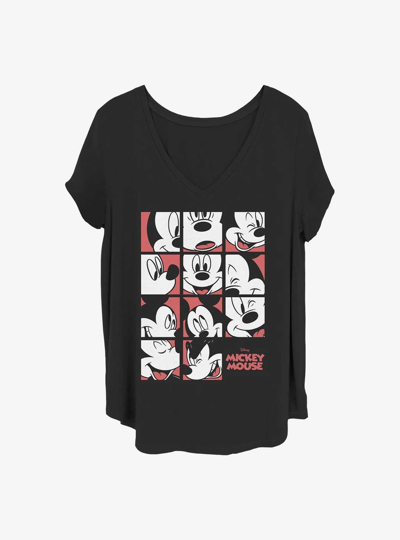 Disney Mickey Mouse Expression Grid Girls T-Shirt Plus Size, , hi-res