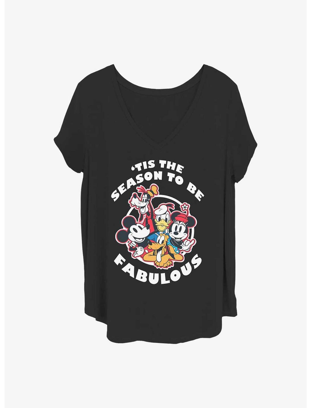 Disney Mickey Mouse Fabulous Holiday Girls T-Shirt Plus Size, BLACK, hi-res