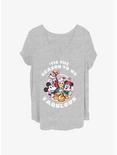 Disney Mickey Mouse Fabulous Holiday Girls T-Shirt Plus Size, HEATHER GR, hi-res