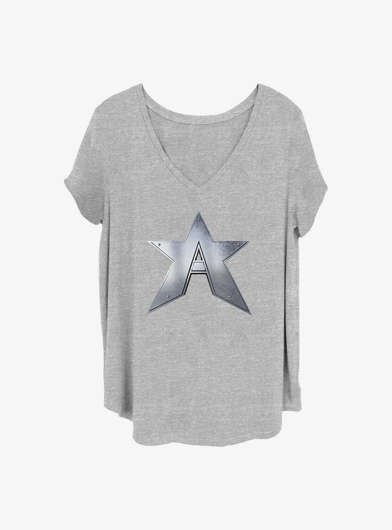 Marvel The Falcon and the Winter Soldier John Walker Captain Symbol Girls T-Shirt Plus Size, , hi-res