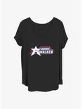 Marvel The Falcon and the Winter Soldier Walker Logo Girls T-Shirt Plus Size, BLACK, hi-res