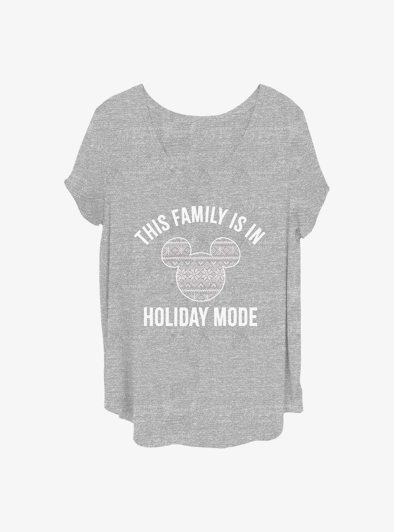 Disney Mickey Mouse Family Holiday Mode Girls T-Shirt Plus Size