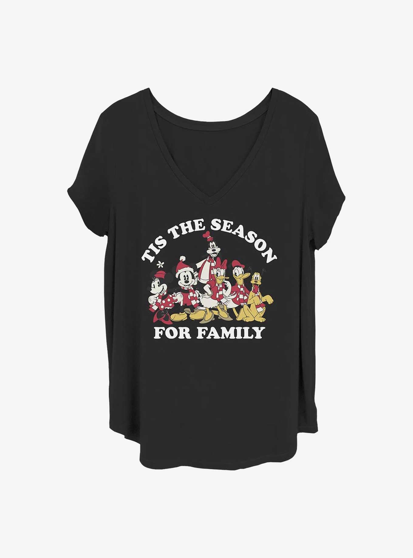 Disney Mickey Mouse Family Season Girls T-Shirt Plus Size, BLACK, hi-res