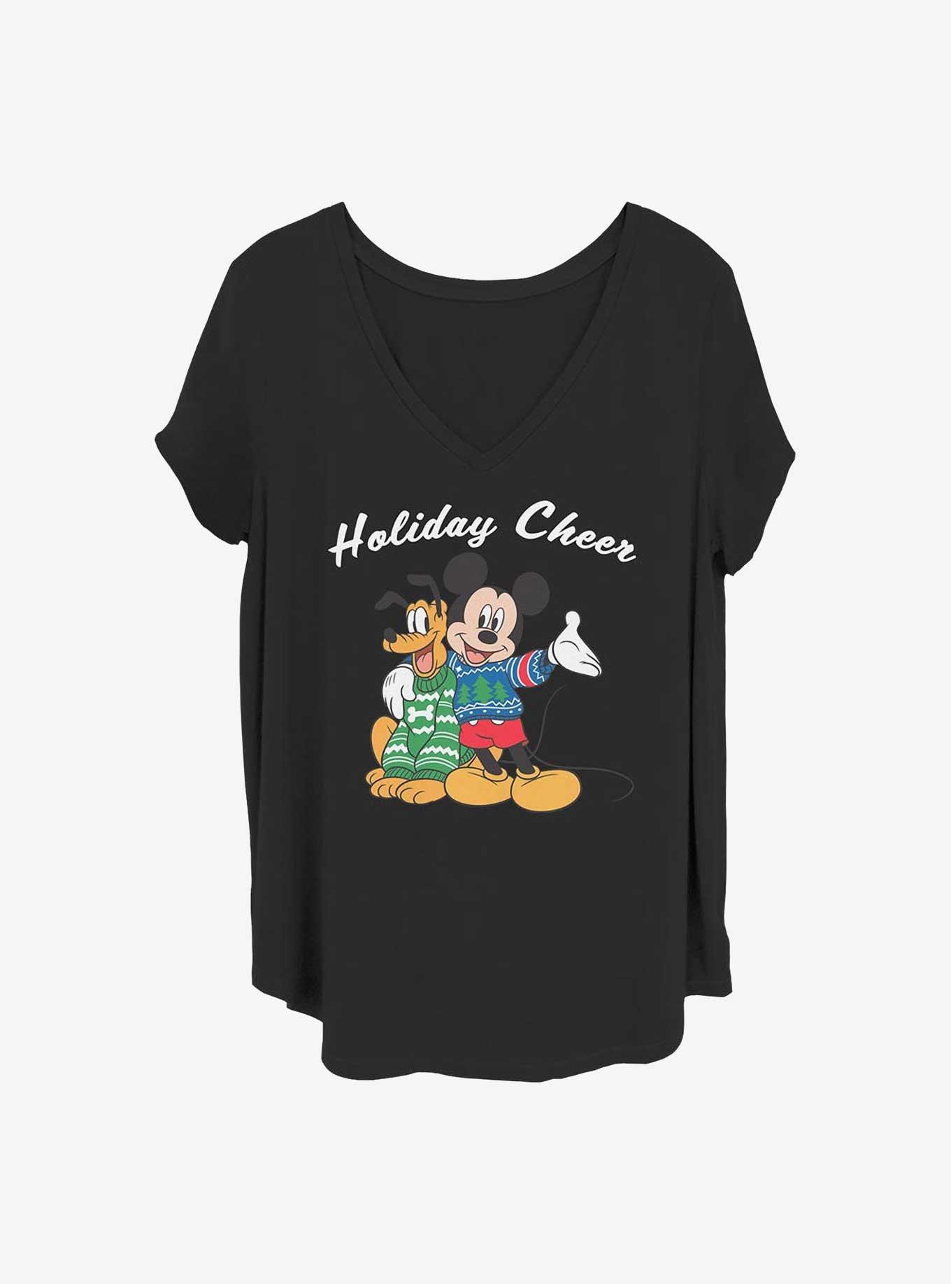 Disney Mickey Mouse Holiday Cheer Girls T-Shirt Plus Size