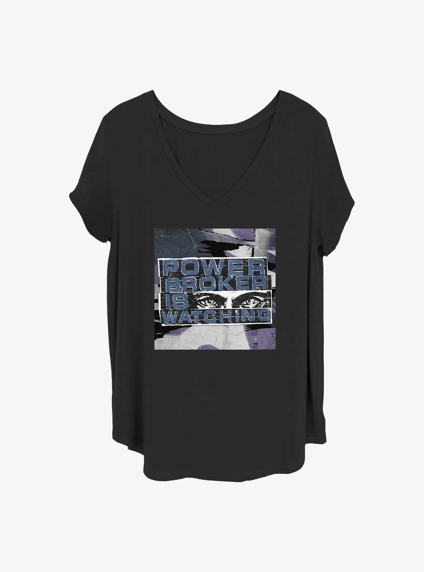 Marvel The Falcon and the Winter Soldier Watching Girls T-Shirt Plus Size, BLACK, hi-res