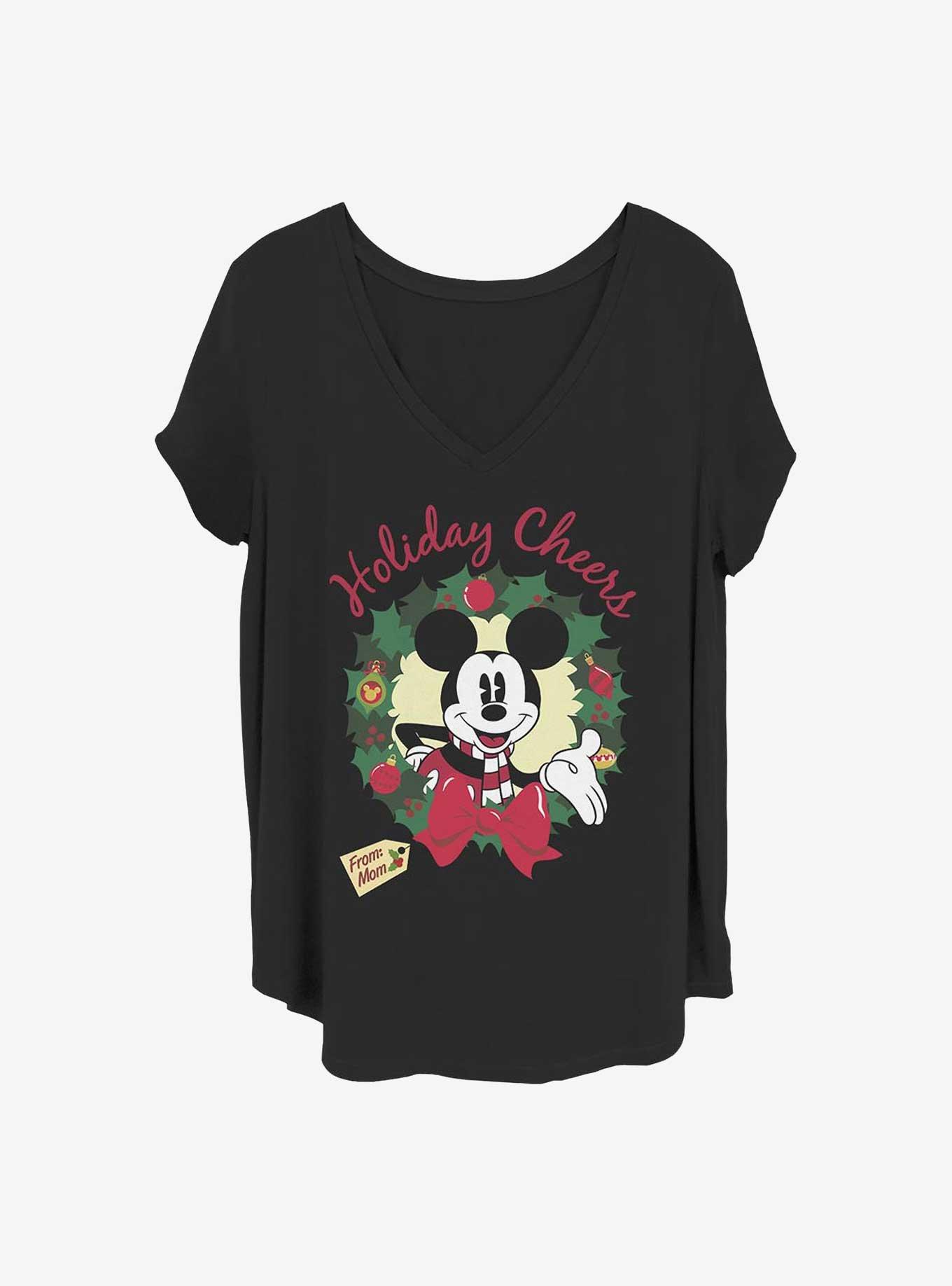 Disney Mickey Mouse Holiday Cheer Mom Girls T-Shirt Plus Size