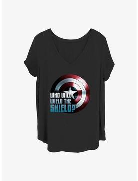 Marvel The Falcon and the Winter Soldier Wielding The Shield Girls T-Shirt Plus Size, , hi-res