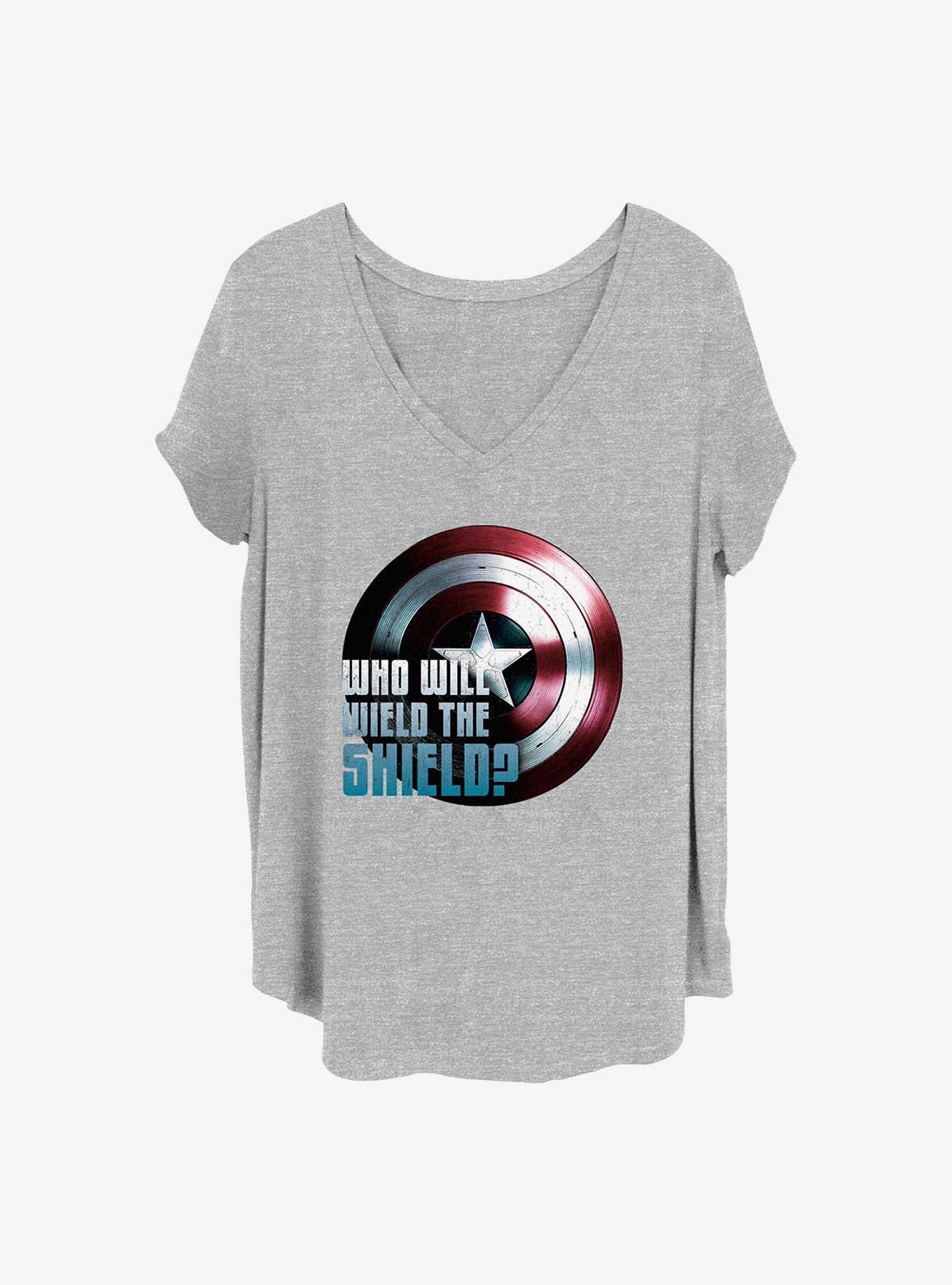 Marvel The Falcon and the Winter Soldier Wielding The Shield Girls T-Shirt Plus Size, , hi-res
