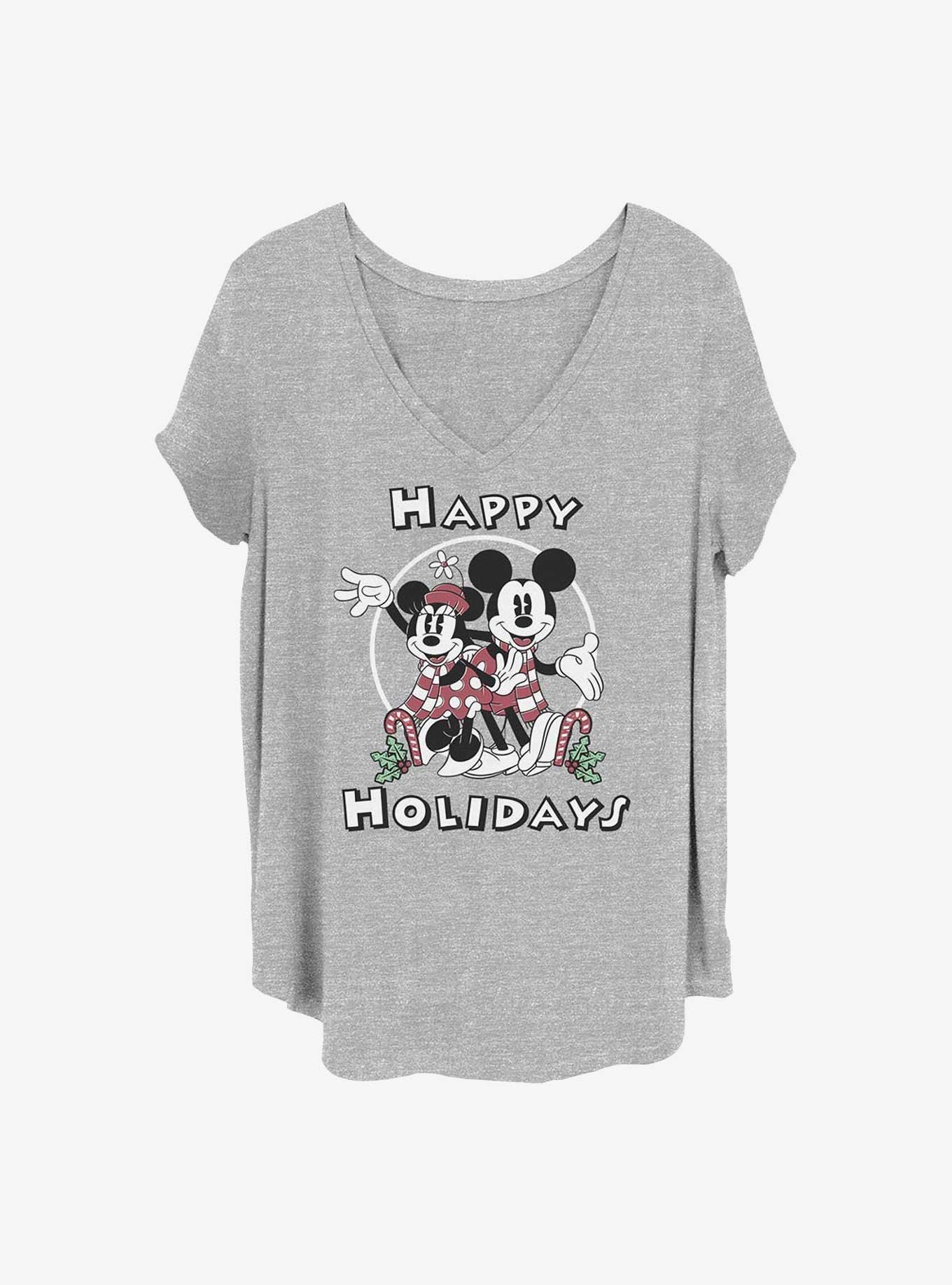 Disney Mickey Mouse & Minnie Holiday Girls T-Shirt Plus