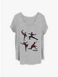 Marvel Shang-Chi and the Legend of the Ten Rings Martial Arts Stance Girls T-Shirt Plus Size, HEATHER GR, hi-res