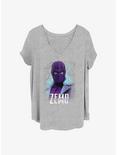 Marvel The Falcon and the Winter Soldier Zemo Purple Girls T-Shirt Plus Size, HEATHER GR, hi-res