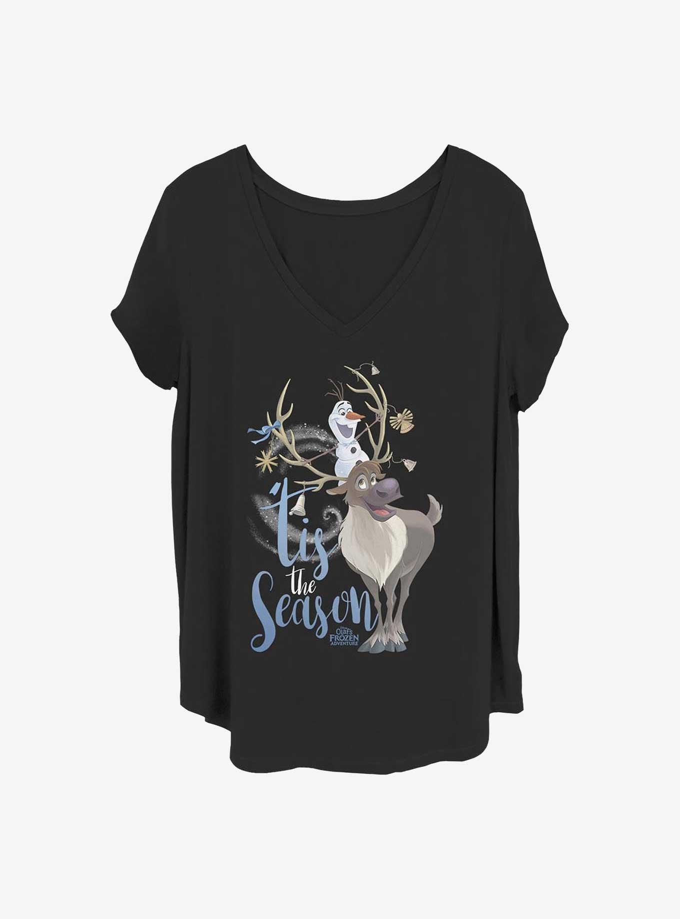 Disney Frozen Olaf Season Girls T-Shirt Plus Size, BLACK, hi-res
