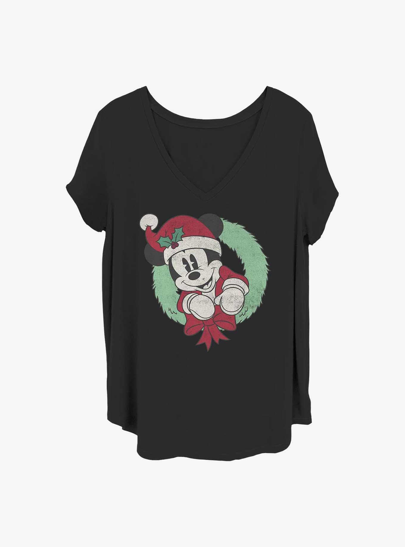Disney Mickey Mouse Wreath Girls T-Shirt Plus