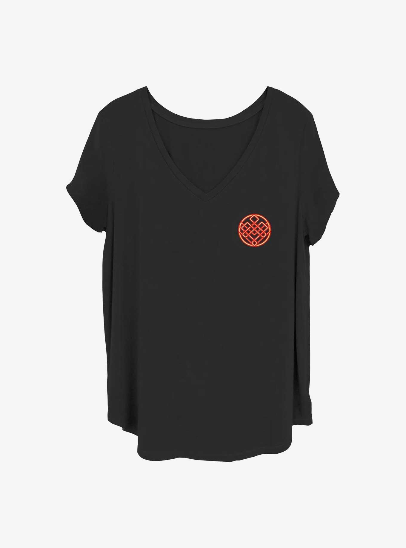 Marvel Shang-Chi and the Legend of the Ten Rings Neon Symbol Girls T-Shirt Plus Size, BLACK, hi-res