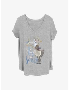 Disney Frozen Olaf Season Girls T-Shirt Plus Size, HEATHER GR, hi-res
