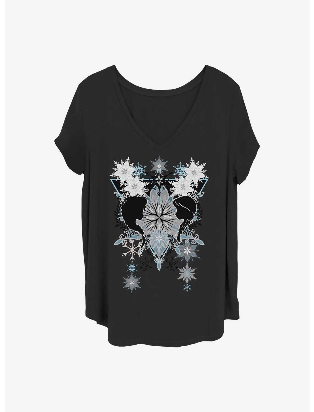 Disney Frozen Snowflake Boho Girls T-Shirt Plus Size, BLACK, hi-res