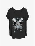 Disney Frozen Snowflake Boho Girls T-Shirt Plus Size, BLACK, hi-res
