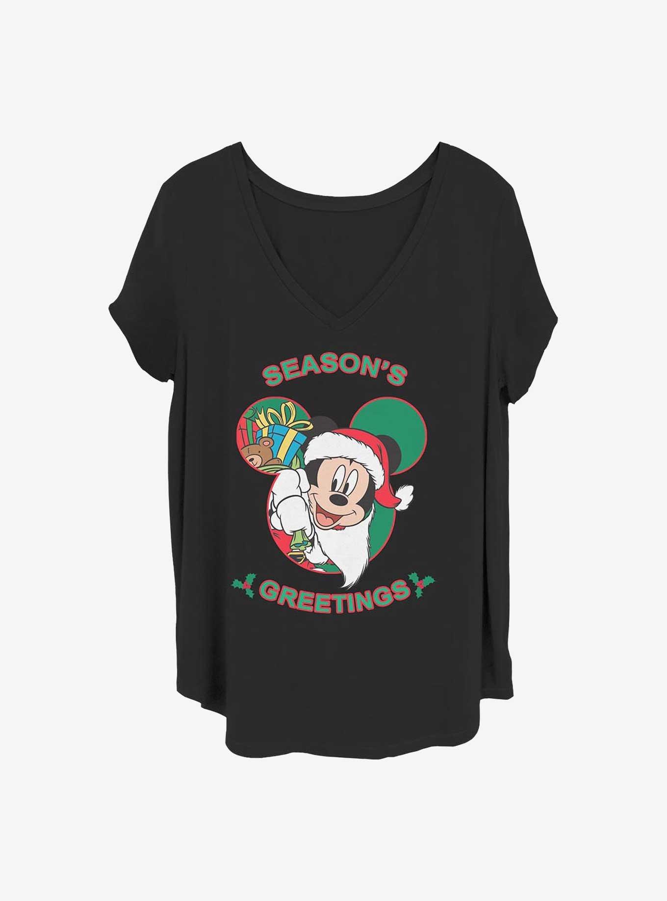 Disney Mickey Mouse Mickeys Greeting Girls T-Shirt Plus Size, BLACK, hi-res