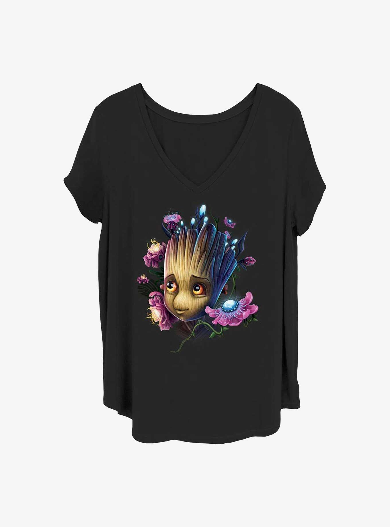 Marvel Guardians of the Galaxy Groot Flowers Girls T-Shirt Plus Size, , hi-res