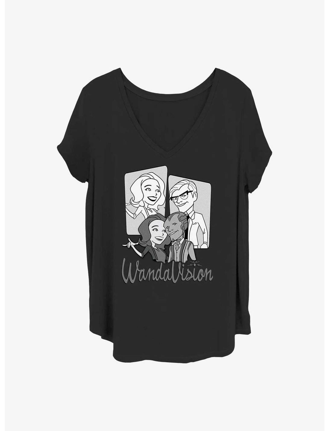 Marvel WandaVision Character Panels Girls T-Shirt Plus Size, BLACK, hi-res