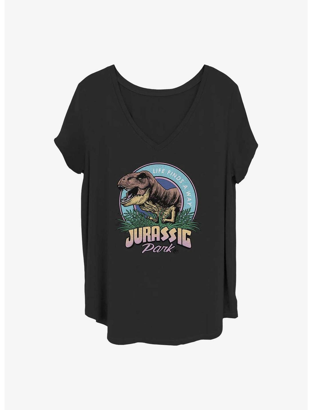 Jurassic Park T Rex Girls T-Shirt Plus Size, BLACK, hi-res