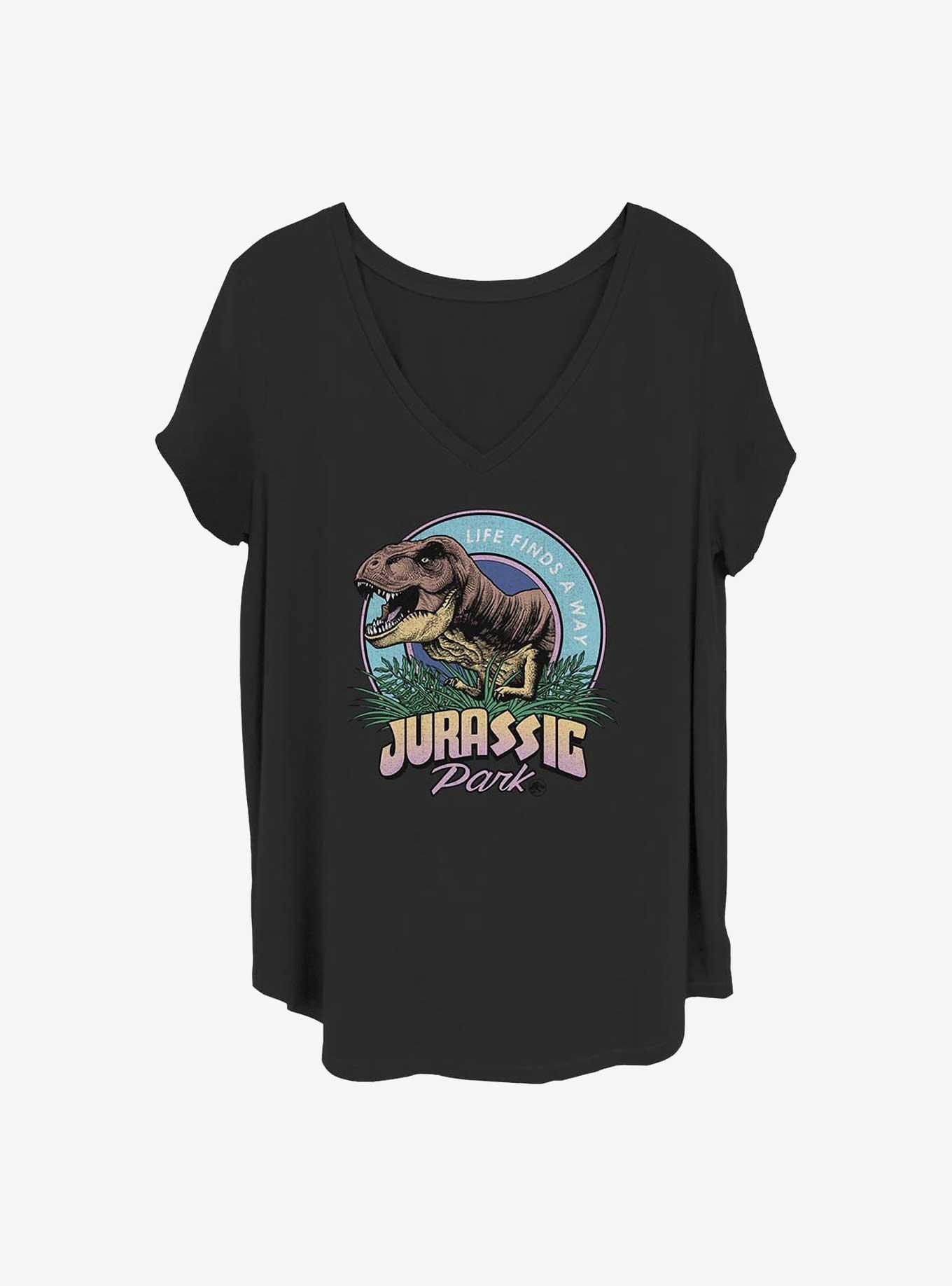 Jurassic Park T Rex Girls T-Shirt Plus Size, BLACK, hi-res