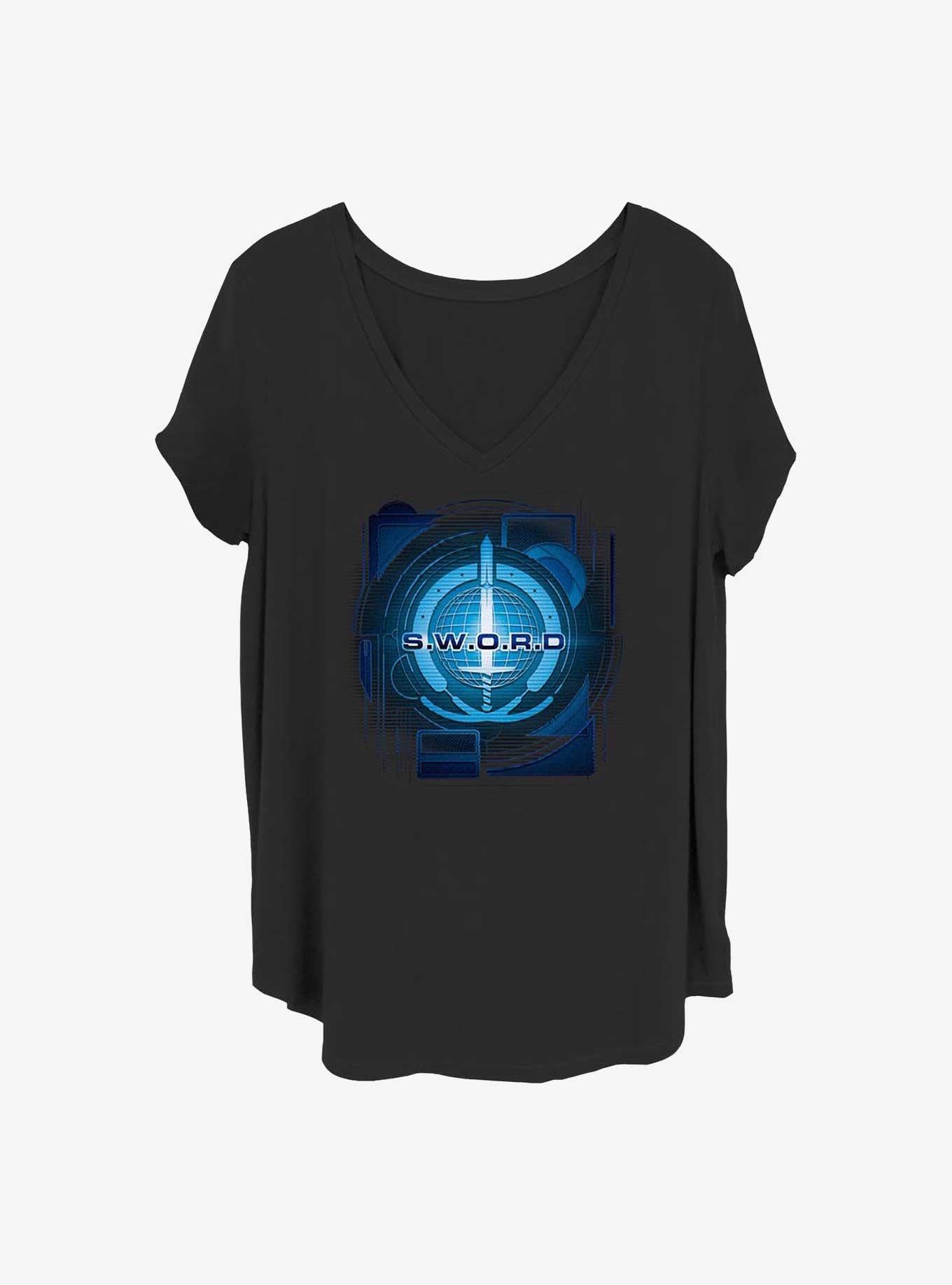 Marvel WandaVision Digital Sword Logo Girls T-Shirt Plus Size