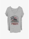 Jurassic Park T Rex Girls T-Shirt Plus Size, HEATHER GR, hi-res