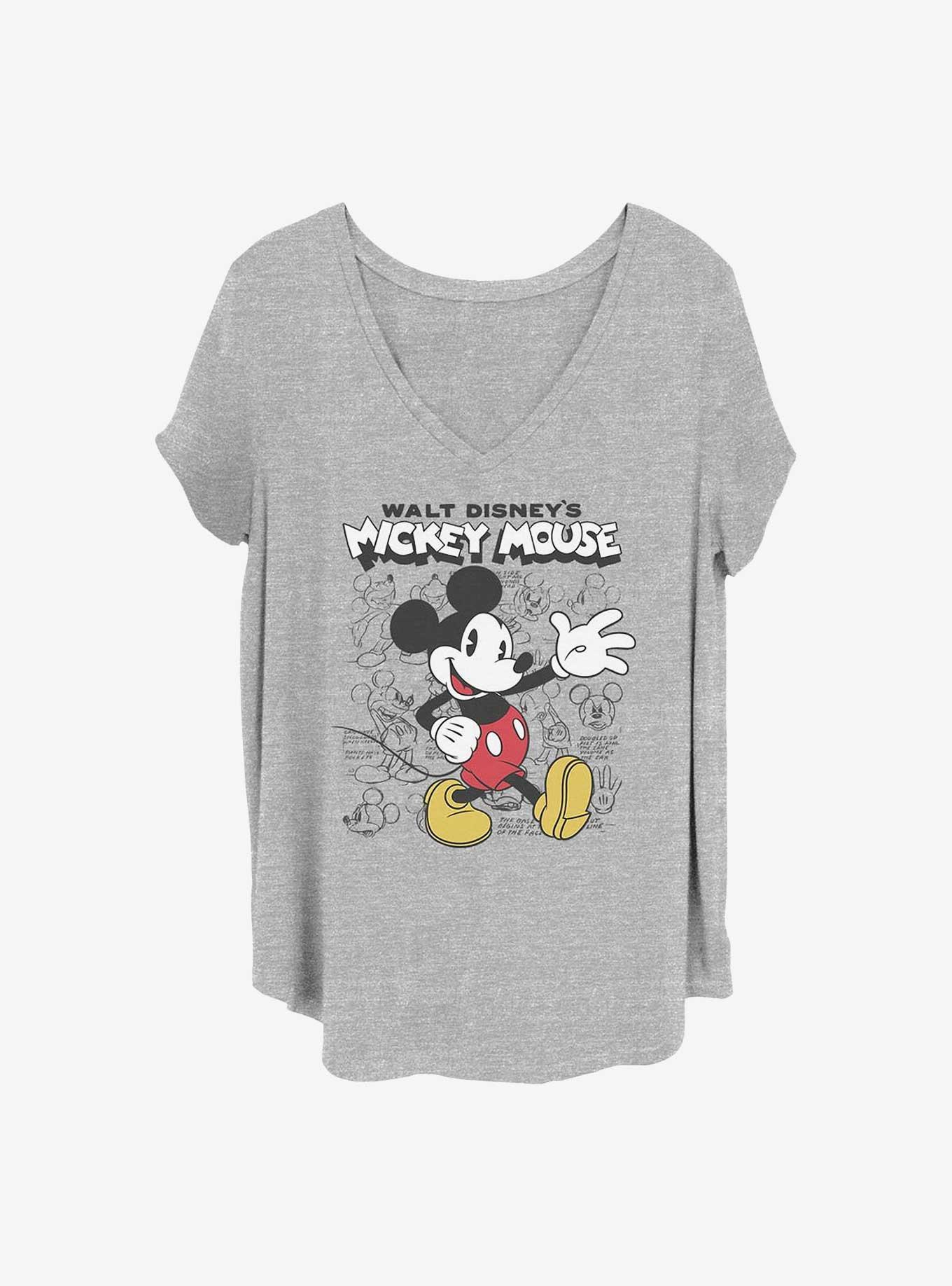 Disney Mickey Mouse Sketchbook Girls T-Shirt Plus Size