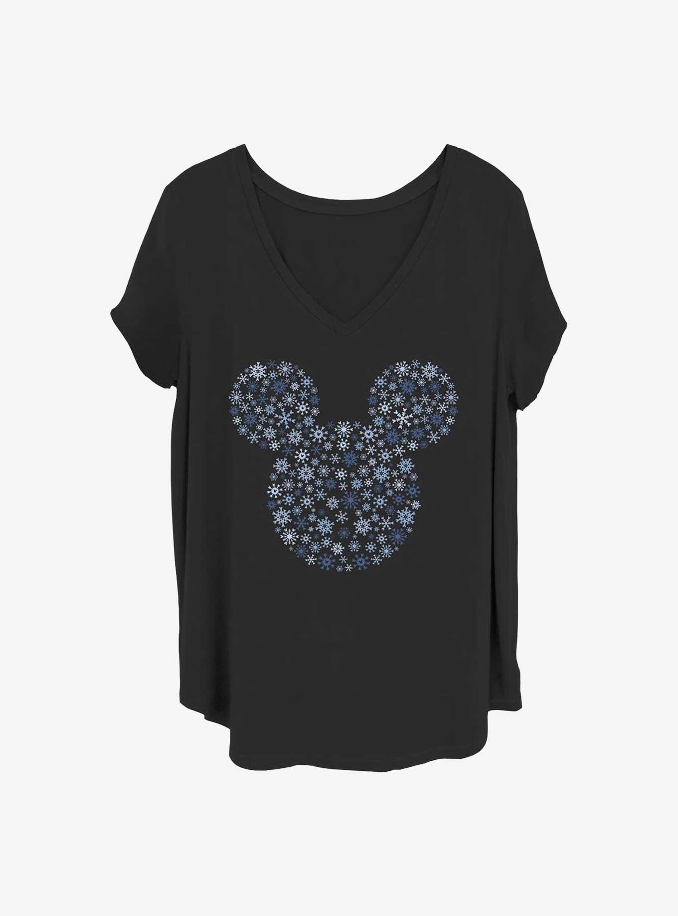 Disney Mickey Mouse Snowflakes Ear Girls T-Shirt Plus Size