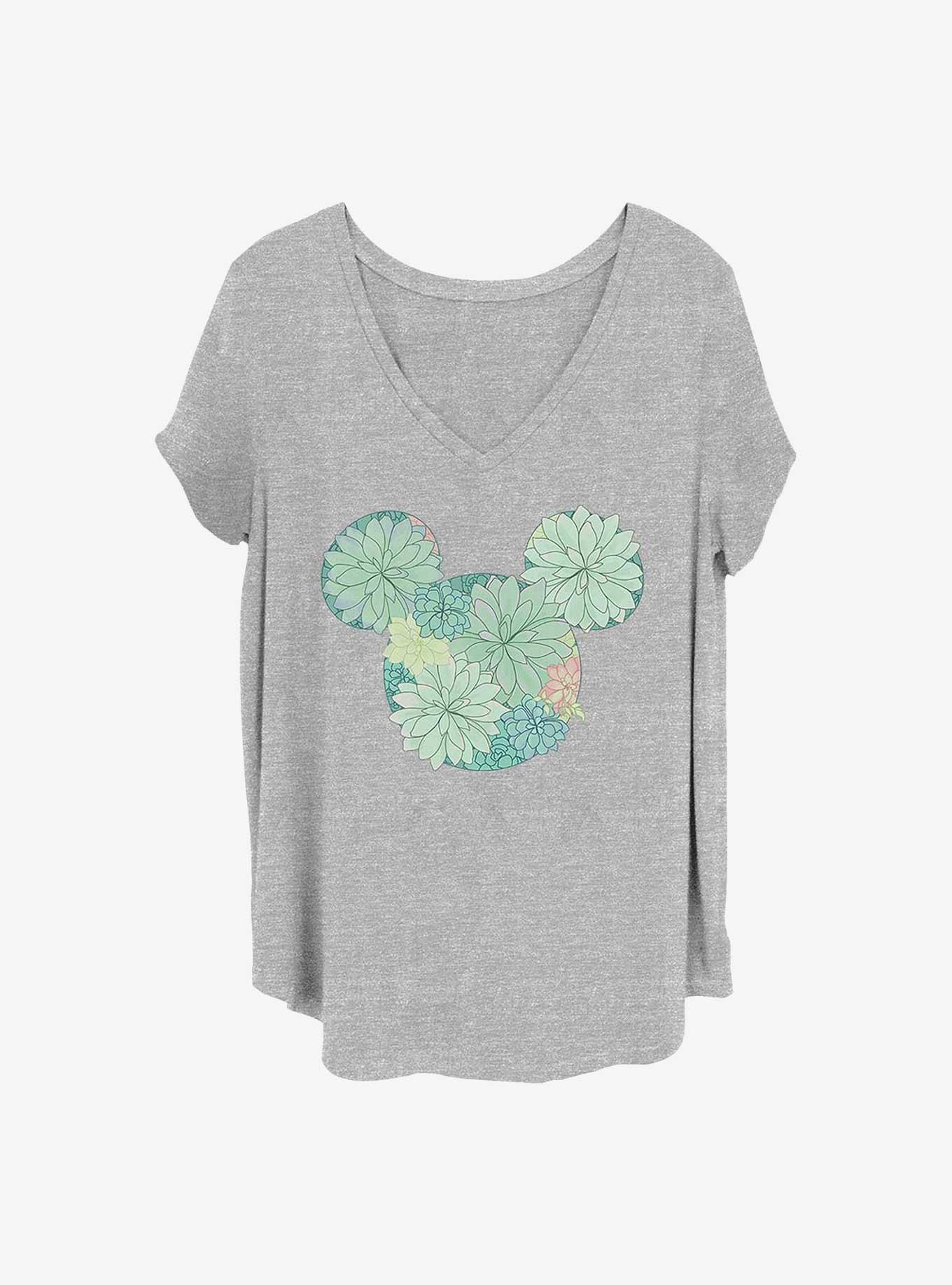 Disney Mickey Mouse Succulents Girls T-Shirt Plus Size