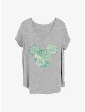 Disney Mickey Mouse Succulents Girls T-Shirt Plus Size, HEATHER GR, hi-res