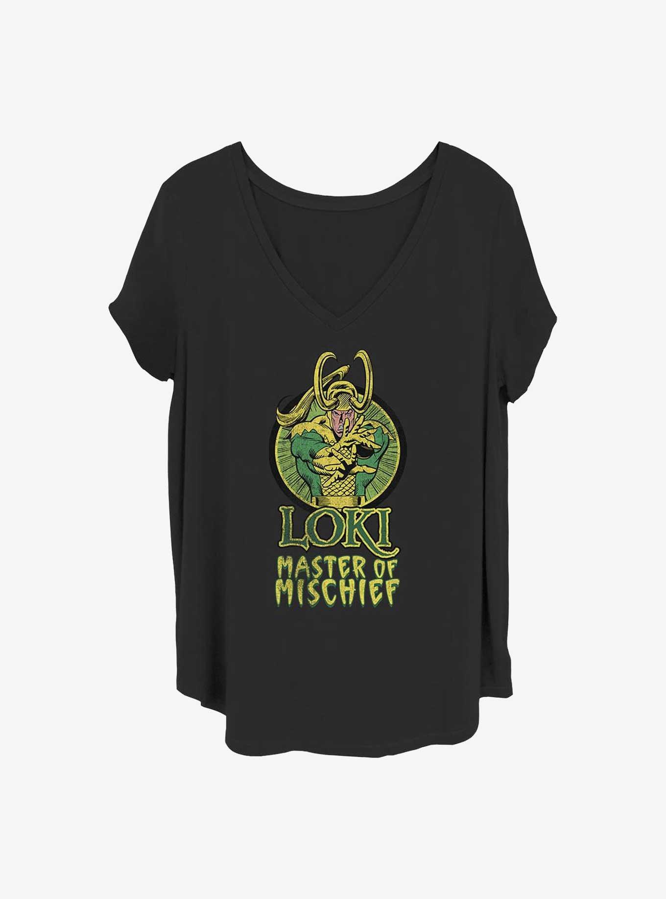 Marvel Loki Master Of Mischief Girls T-Shirt Plus Size, BLACK, hi-res